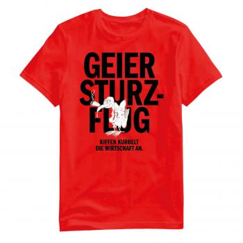 Geier Sturzflug - "Kiffen" Shirt rot Motiv 1
