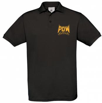 Poloshirt P.O.W Logo in gold (Brustdruck)