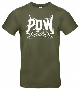 T-Shirt (grün) P.O.W-Familie Logo in weiß