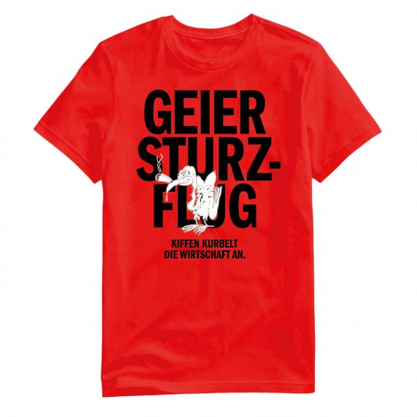 Geier Sturzflug - "Kiffen" Shirt rot Motiv 1