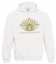Hoody weiß mit Logo in gold
