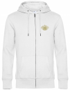 Zipper weiß mit Brustlogo in gold