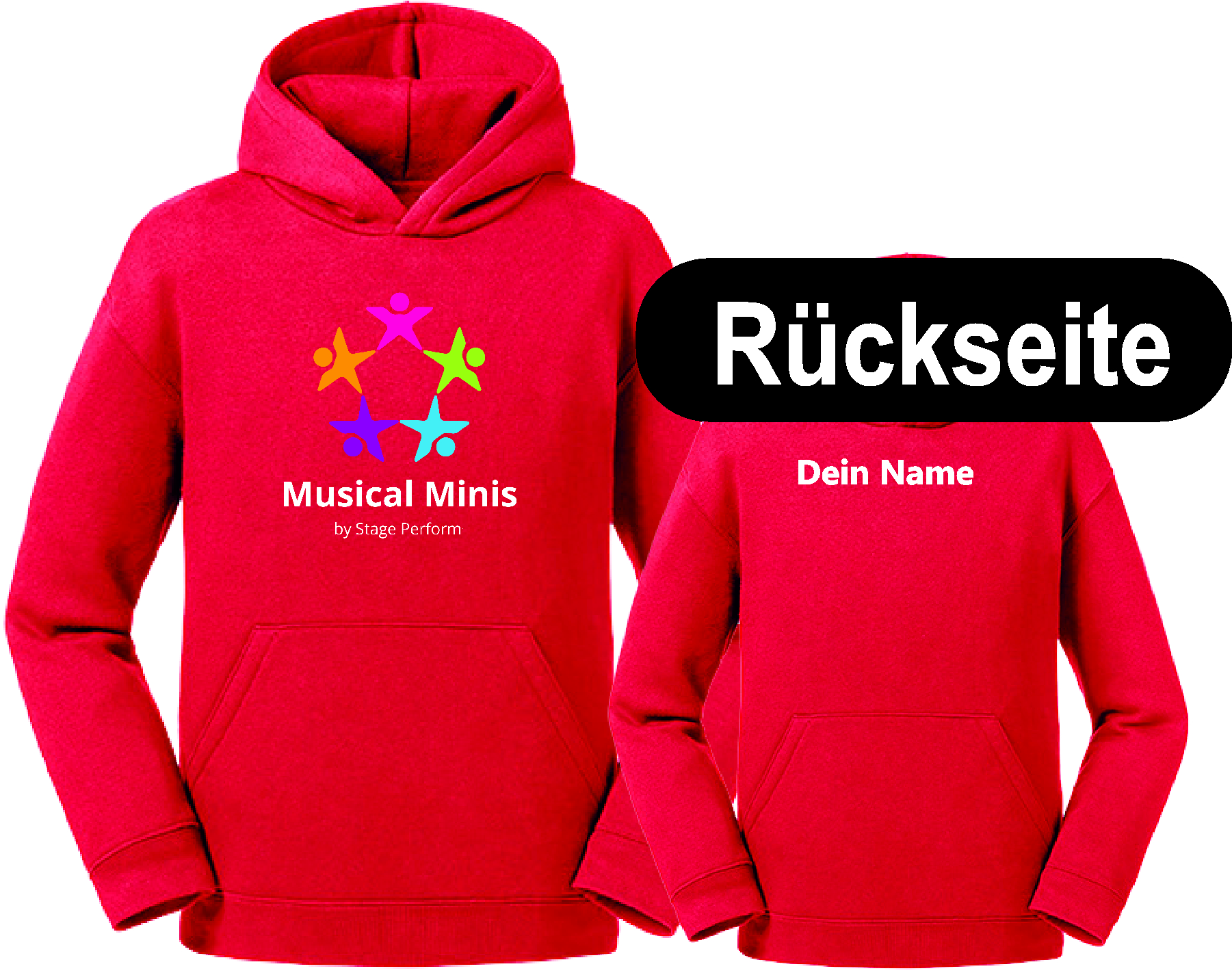 Musical Minis - Hoody rot incl. Name