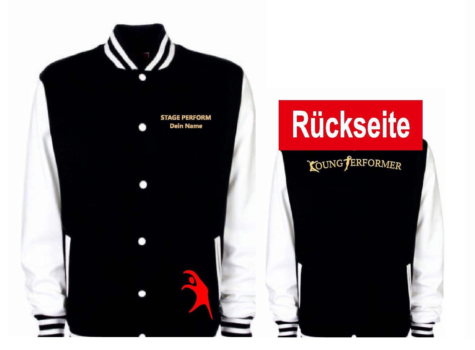 College Jacke Young Performer mit Name
