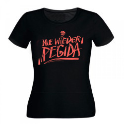 Girlie Shirt in XS-XXL (Motiv Nie wieder Pegida)